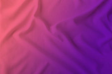 beautiful silk fabric with light drapes and a pink to purple gradient, blank for designer, copy space