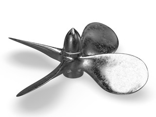 Boat propeller 3d rendering © woverwolf