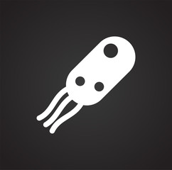 Microbe icon on background for graphic and web design. Simple illustration. Internet concept symbol for website button or mobile app.