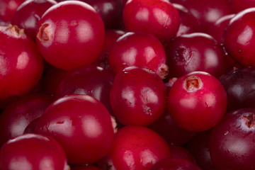 fresh heap of cranberries background