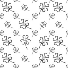 Shamrock Three Leaf Clover Seamless Pattern