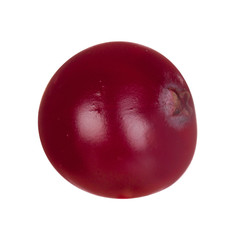 single red moorberry isolated on white background