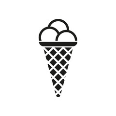 Ice cream icon. Simple vector illustration