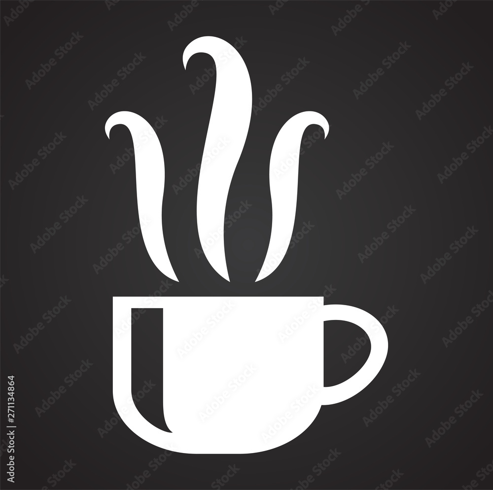 Poster coffe related icon on background for graphic and web design. simple illustration. internet concept s