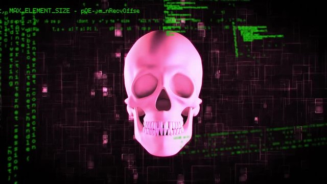 Pink skull and codes