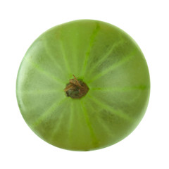fresh green gooseberry isolated on white background