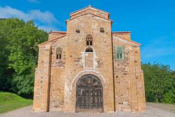 Fototapeta na wymiar Church of Saint Miguel of Lillo, Oviedo, Asturias, Spain