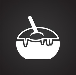 Coffe related icon on background for graphic and web design. Simple illustration. Internet concept symbol for website button or mobile app.