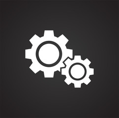 Service related icon on background for graphic and web design. Simple illustration. Internet concept symbol for website button or mobile app.