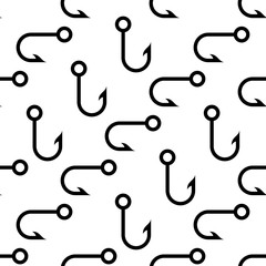 Fish Hook Seamless Pattern Design