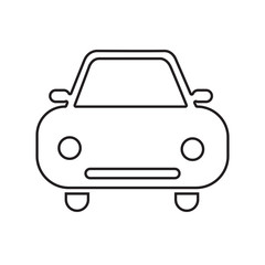 car icon vector silhouette isolated on white background