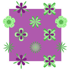 lilac flower pattern, greeting card