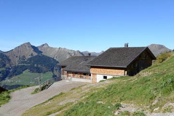 Fototapeta na wymiar Oberpartnom bei Sonntag, Vorarlberg