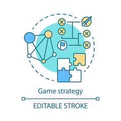 Game strategy concept icon