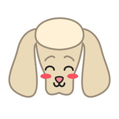 Poodle cute kawaii vector character