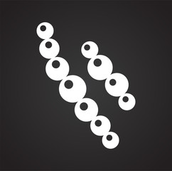 Microbe icon on background for graphic and web design. Simple illustration. Internet concept symbol for website button or mobile app.