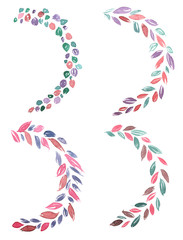 Round colorful leafs