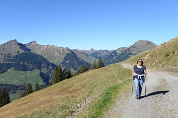 Fototapeta na wymiar Wandern bei Oberpartnom, Vorarlberg
