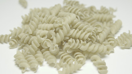 pasta on white background