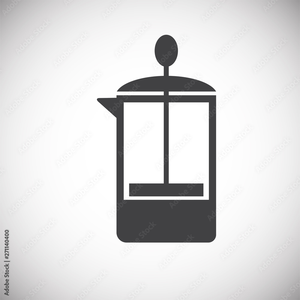 Poster coffe related icon on background for graphic and web design. simple illustration. internet concept s