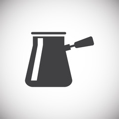 Coffe related icon on background for graphic and web design. Simple illustration. Internet concept symbol for website button or mobile app.