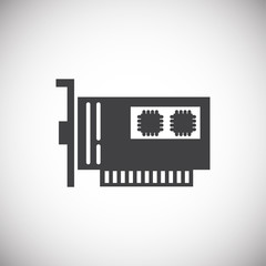 Computer hardware icon on background for graphic and web design. Simple illustration. Internet concept symbol for website button or mobile app.