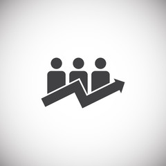 Performance icon on background for graphic and web design. Simple illustration. Internet concept symbol for website button or mobile app.