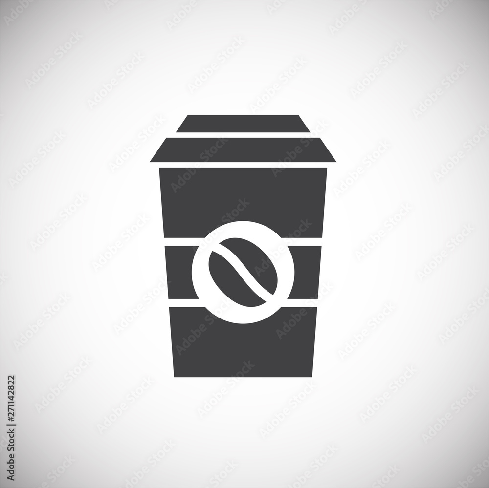 Poster coffe related icon on background for graphic and web design. simple illustration. internet concept s