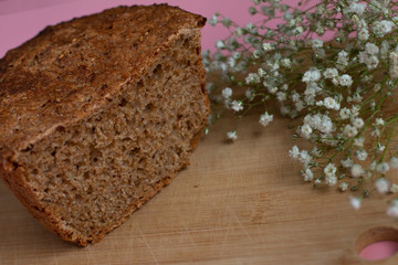 homemade bread, organic food background