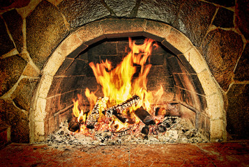 Fireplace. Warm Hearth.