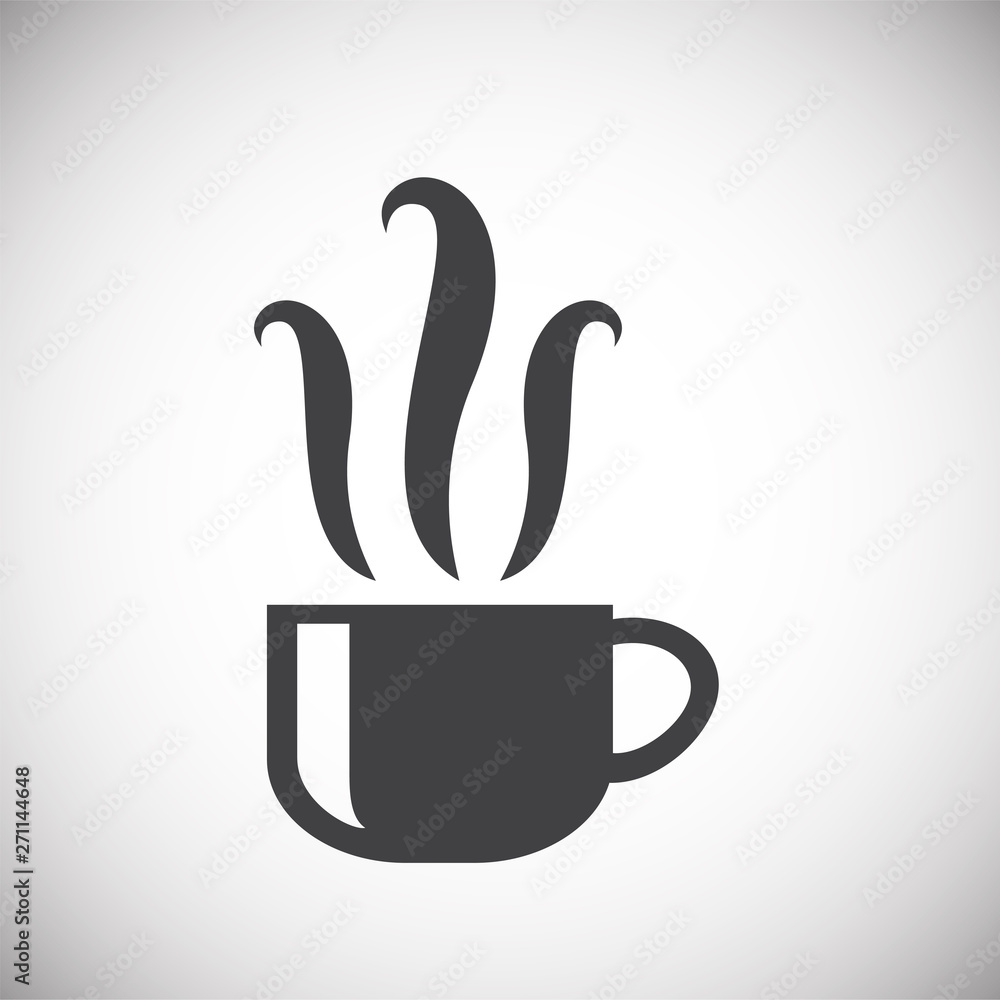 Poster coffe related icon on background for graphic and web design. simple illustration. internet concept s