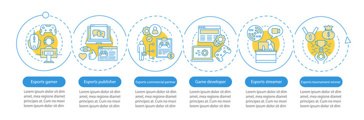 Esports vector infographic template © IMG visuals icons