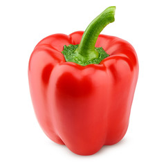 sweet pepper, paprika, isolated on white background, clipping path, full depth of field