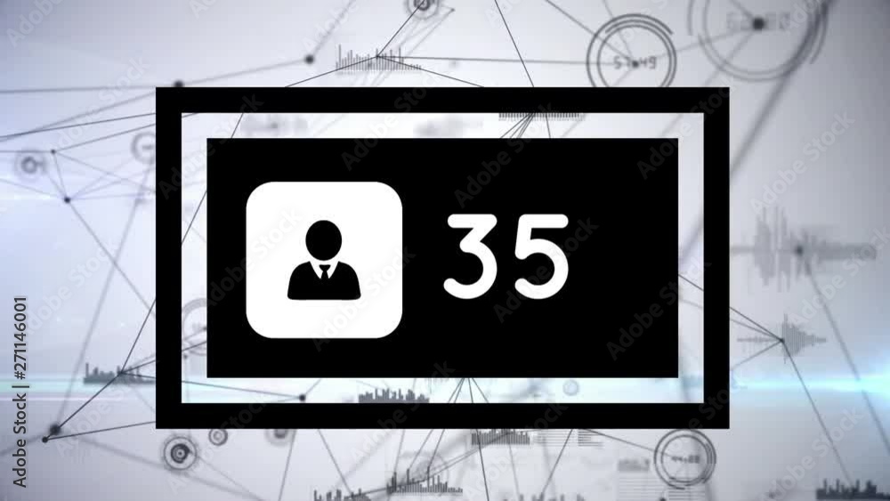 Poster profile icon with graphs