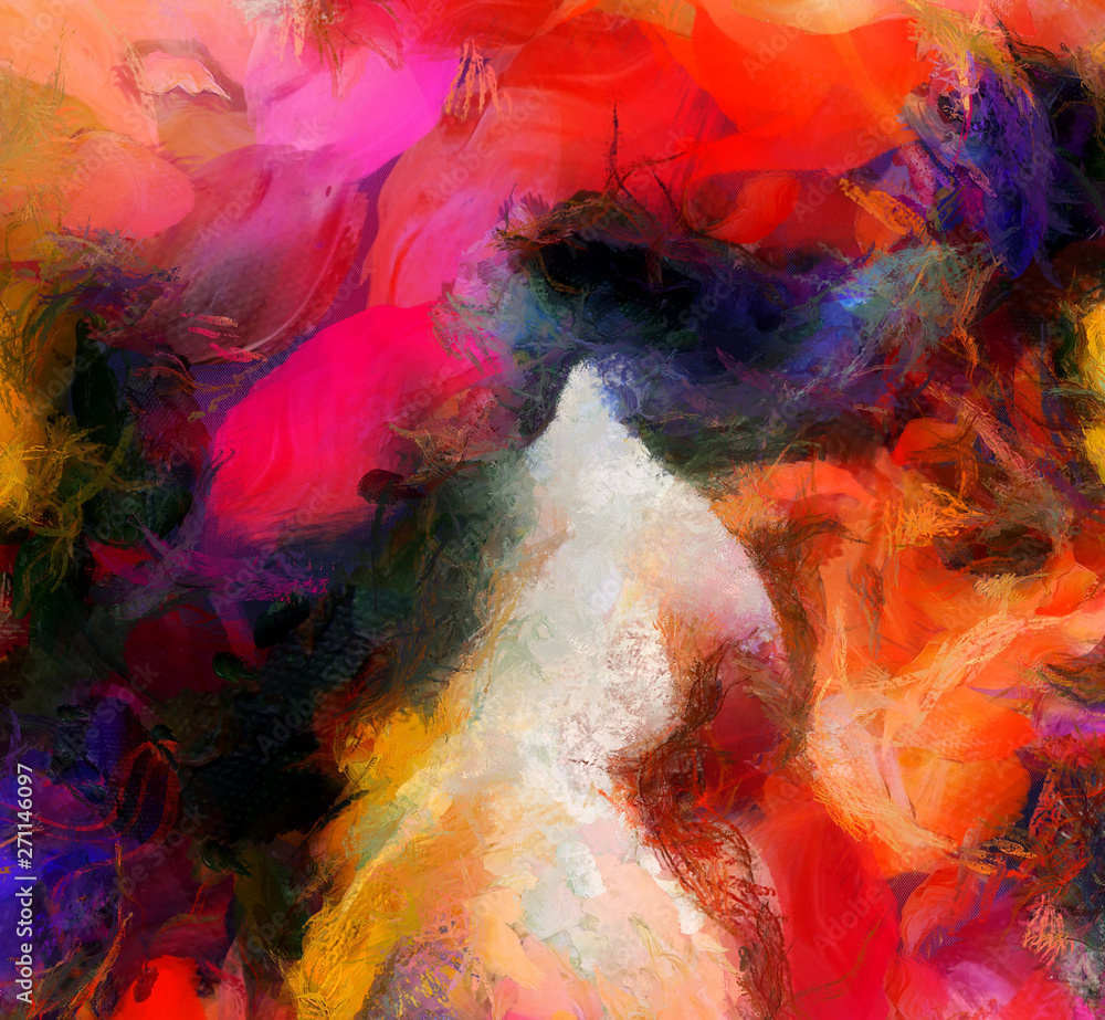 Poster colorful abstract painting