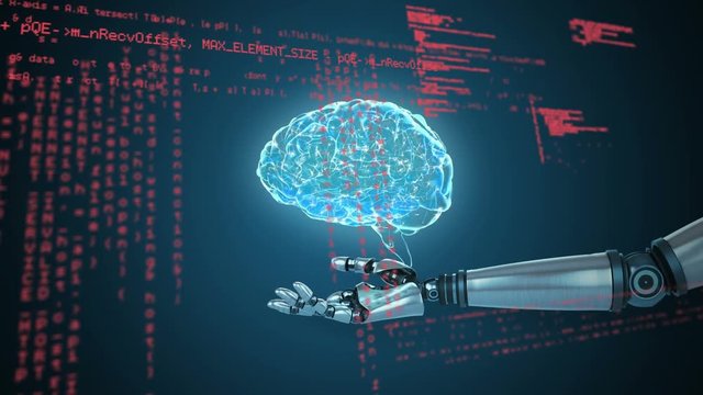 Robotic hands holding a globe