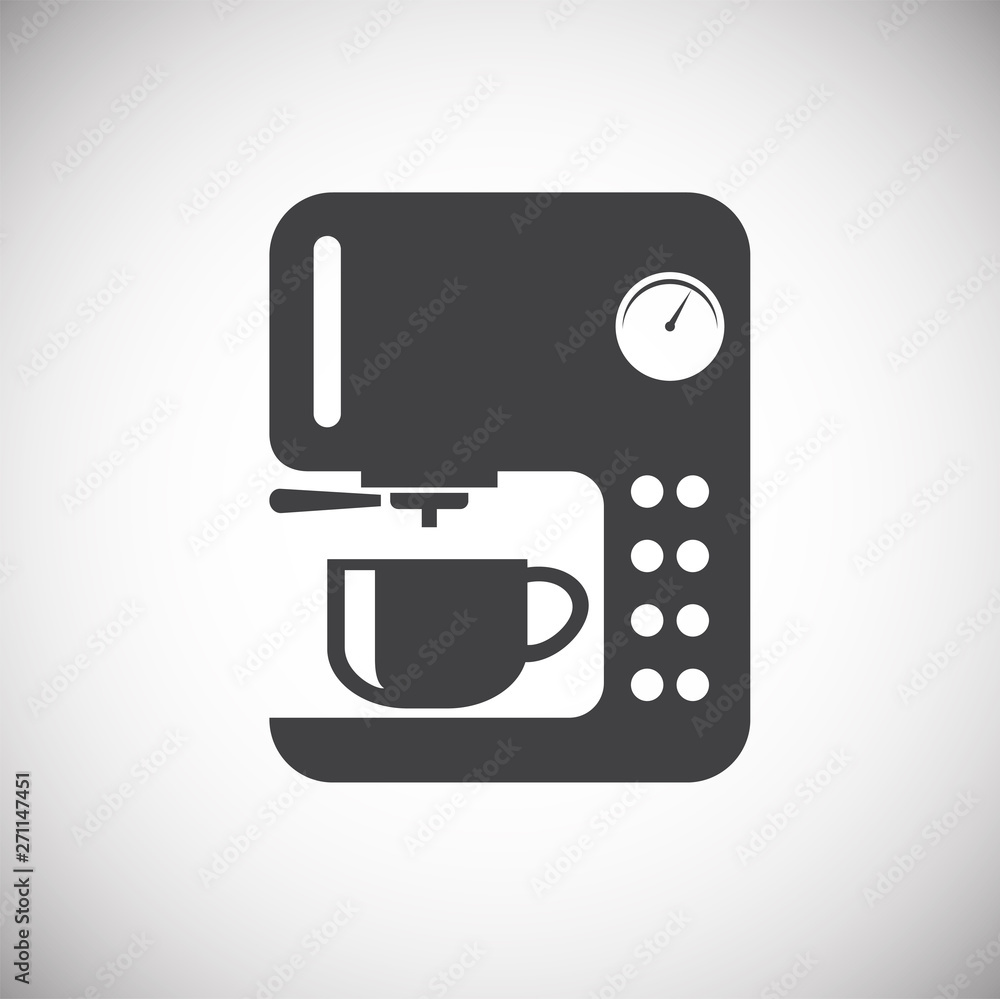 Poster coffe related icon on background for graphic and web design. simple illustration. internet concept s