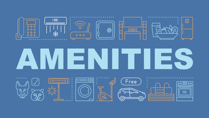 Amenities word concepts banner