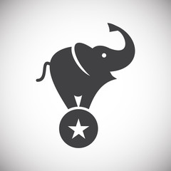 Circus related icon on background for graphic and web design. Simple illustration. Internet concept symbol for website button or mobile app.