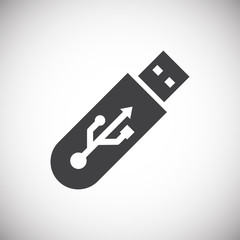 Computer hardware icon on background for graphic and web design. Simple illustration. Internet concept symbol for website button or mobile app.