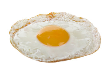 fried egg isolated on white background