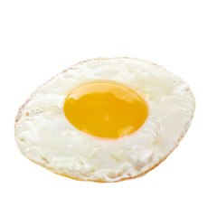 fried egg isolated on white background
