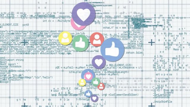 Program codes and social media icons