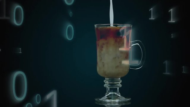 Milk on coffee and binary numbers