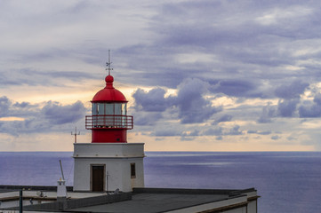 Fototapeta na wymiar View of the Farol da Ponta de Sao Jorge lighthouse on the island Madeira,