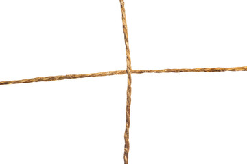 Cross-stranded twine isolated on white background