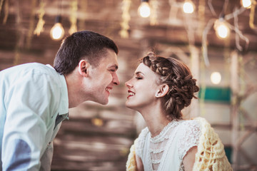 Fototapeta premium concept of happiness - loving couple-husband and wife