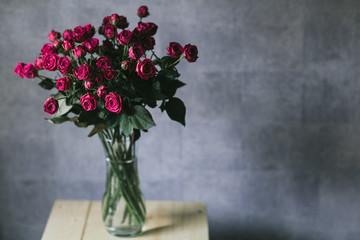 Beautiful bouquet of flowers in a vase