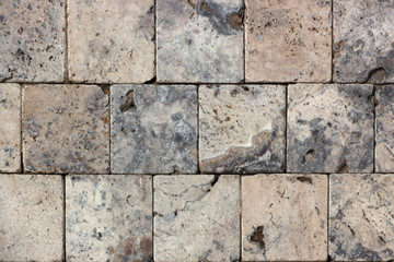 Wall of high quality travertine or thermolith. Blank for background or tile