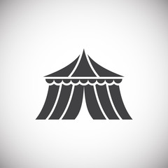 Circus related icon on background for graphic and web design. Simple illustration. Internet concept symbol for website button or mobile app.